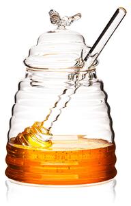 Szklany pojemnik na miód Honey