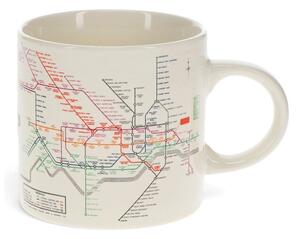 Beżowy ceramiczny kubek 350 ml Heritage Tube Map – Rex London