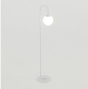 Lampa stojąca podłogowa nowoczesna biała kula stick 1xE14 10W FLOR Emibig