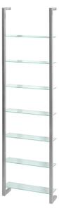 Wielopoziomowa metalowa półka w kolorze srebra 46 cm Cubic – Spinder Design