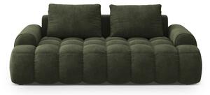 Zielona aksamitna sofa 200 cm Linz – Cosmopolitan Design