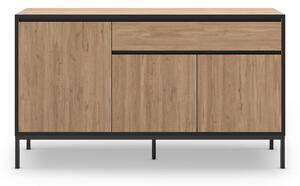 Niska komoda w dekorze dębu 140x80 cm Lorenza – Marckeric