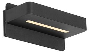 Nowoczesna lampa ścienna czarna w komplecie z LED, USB i przełącznikiem - Ted
