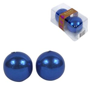 Zestaw 2 świec kul CANDLE BALL BLUE 4,5 cm niebieski