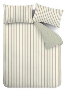 Zielono-kremowa bawełniana pościel dwuosobowa 200x200 cm Hampton Stripe – Bianca