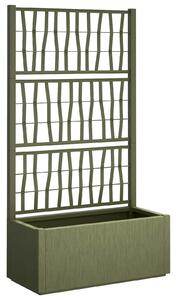 Donica ogrodowa z trellem zielony 80 x 36 x 140 cm PP