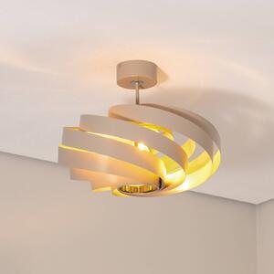 Lampa sufitowa Vento Euluna, możliwość ściemniania, kremowy / amber, salon / jadalnia, metal, nowoczesny