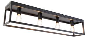 Inteligentna lampa sufitowa czarna 99,5 cm w tym 4 WiFi A60 - Cage