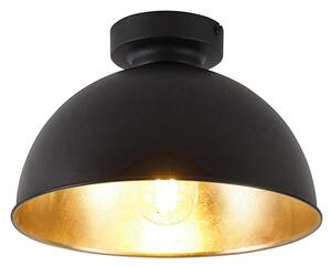 Inteligentna lampa sufitowa czarna ze złotem 28 cm z Wi-Fi A60 - Magnax