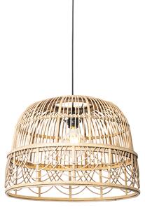 Inteligentna lampa wisząca z rattanu 44 cm z WiFi G95 - Michelle