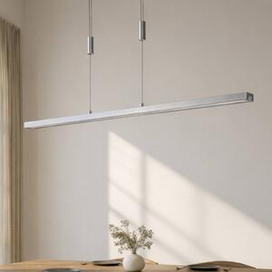 Lampa wisząca Myron Lucande, możliwość ściemniania, aluminiowy / szary / cynkowy, salon / jadalnia, aluminium, nowoczesny