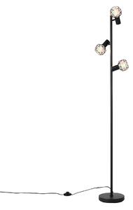 Inteligentna lampa podłogowa czarna regulowana, w tym 3 WiFi P45 - Mesh