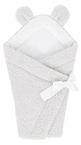 Rożek niemowlęcy z materiału sherpa w kolorze kości słoniowej 35x65 cm – Meowbaby