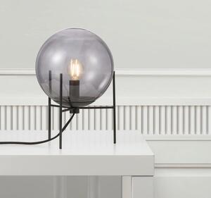 Lampa stołowa Alton - szara kula ze szkła