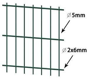 Panele ogrodzeniowe 2D, 2,008 x 0,83 m, 48 m, zielone