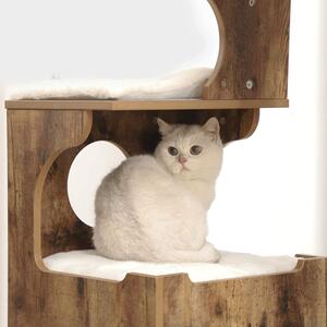 Drapak dla kota brązowo-biały 86 cm