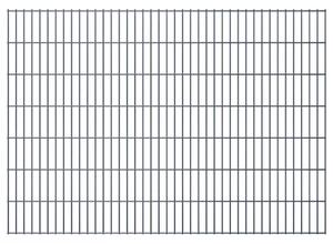Panele ogrodzeniowe 2D, 2,008 x 1,43 m, 46 m, szare