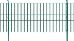 Panele ogrodzeniowe 2D z słupkami 2008x1030 mm 30 m Zielone