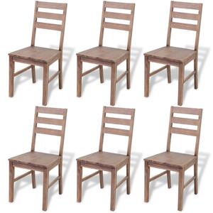 Krzesła stołowe, 6 szt., lite drewno akacjowe