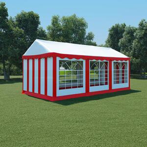 Namiot ogrodowy PVC, 3x6 m, czerwony-biały