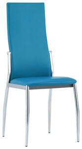 Krzesła jadalniane, 2 szt., niebieskie, sztuczna skóra