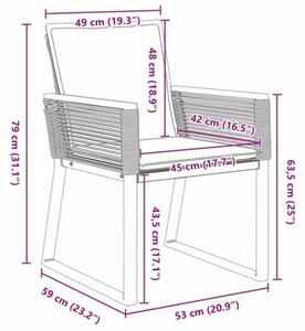 Zestaw Mebli Ogrodowych Komplet Jadalniany 5-Częściowy Czarny Metal Na Taras Balkon Ogród