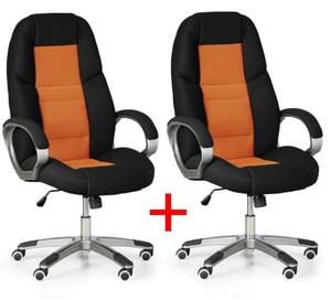 Krzesło biurowe KEVIN 1+1 GRATIS, pomarańczowy