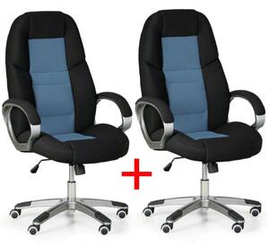 Krzesło biurowe KEVIN 1+1 GRATIS, niebieski