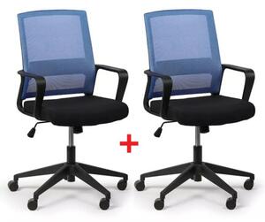Krzesło biurowe LOW 1+1 GRATIS, niebieski