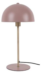 Różowa lampa stołowa z detalami w kolorze złota Leitmotiv Bonnet