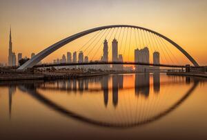 Fotografia Sunrise at the Dubai Water Canal, Mohammed Shamaa