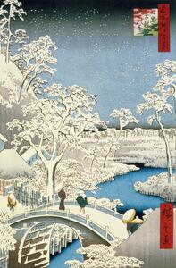 Reprodukcja Meguro Drum Bridge i Sunset Hill, Utagawa Hiroshige