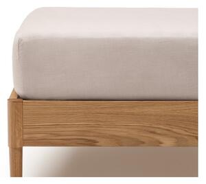 Szarobrązowe bawełniane prześcieradło z gumką 180x200 cm Simmel – Kave Home