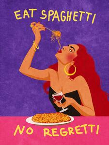 Ilustracja Eat spaghetti no regretti, Raissa Oltmanns