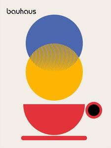 Ilustracja Bauhaus Coffee Abstract, Retrodrome