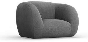 Szary fotel z materiału bouclé Essen – Cosmopolitan Design