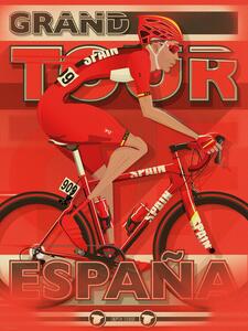 Ilustracja La Vuelta Grand Tour Cycling Race, Wyatt 9