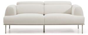 Beżowa częściowo rozkładana sofa z tkaniny szenilowej 214 cm Aurum – Kave Home