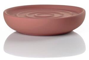 Jasnoczerwona porcelanowa mydelniczka Nova – Zone