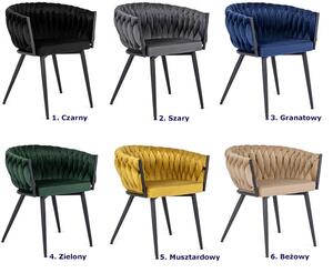Beżowe nowoczesne krzesło fotelowe - Hado