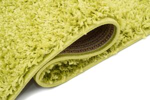 Jasnozielony prostokątny dywan shaggy - Azos