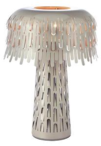 Szarobeżowa lampa stołowa z metalowym kloszem (wysokość 38 cm) Verbera – Markslöjd