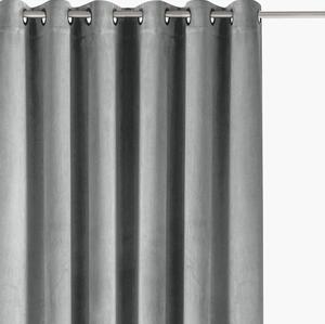 Szara aksamitna zasłona częściowo zaciemniająca (dimout) 140x175 cm Velto – Filumi