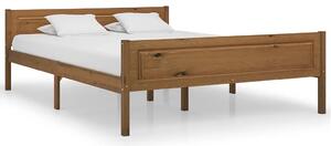 Drewniane łóżko miodowy brąz 120x200 - Siran 4X