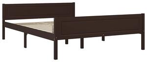 Drewniane klasyczne łóżko ciemny brąz 120x200 - Siran 4X