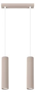 Szarobrązowa metalowa lampa wisząca Gleam – Sollux