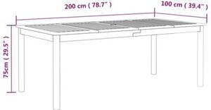 Zestaw Mebli Ogrodowych Komplet Jadalniany 9-Częściowy Szary Drewno Na Taras Balkon Ogród