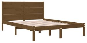 Drewniane łóżko w kolorze miodowy brąz 120x200 - Gunar 4X