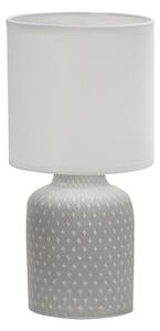 Szara lampa stołowa z ceramiczną podstawą - V085-Sanati
