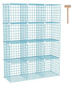 Regał modułowy kostki metalowe - 30 x 30 x 30 cm - 12 kostek - Przechowywanie ubrań, książek i zabawek